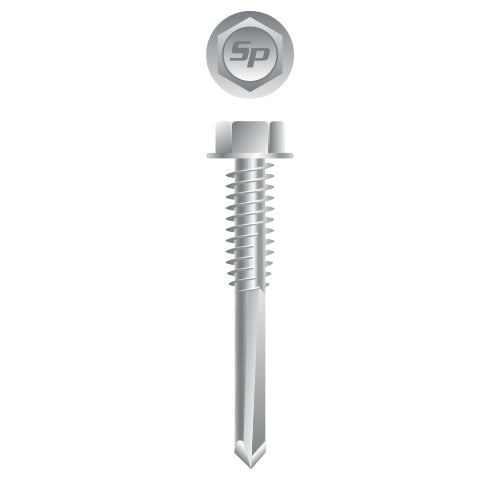 #12 Strong-Point Hex Washer Head 12-24 x 1-1/4, Strong-Shield