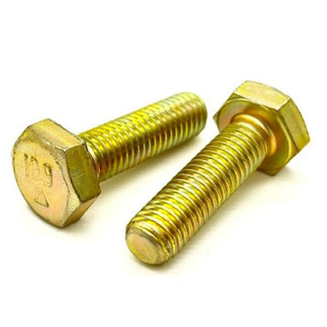 M6-1.00x12 Class 10.9 Hex Cap Screws Zinc Yellow