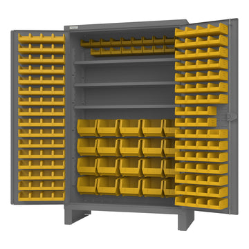 Cabinet, 3 Shelves, 164 Yellow Bins