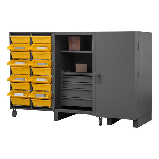 Drawer Cabinet, 2 Shelves, 60 Bins