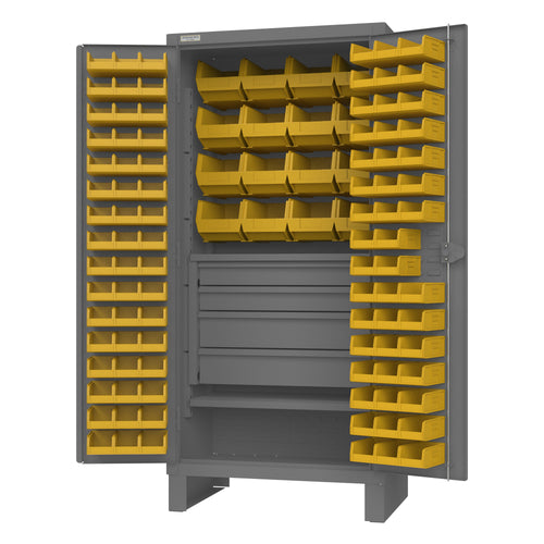 Cabinet, 2 Shelves, 110 Bins, 4 Drawers