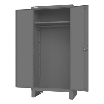 Cabinet,1 Shelf, Hanger Bar, Gray