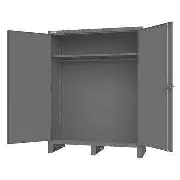 Cabinet,1 Shelf, Hanger Bar, Gray
