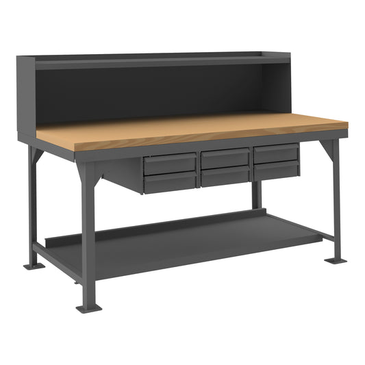 Workbench, Maple top, 6 Drawers, 72 x 36