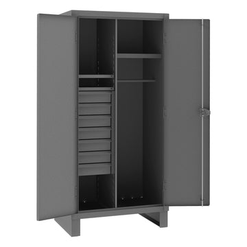 Wardrobe Cabinet, 3 Shelves, 7 Drawers