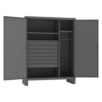 Wardrobe Cabinet, 3 Shelves, 7 Drawers