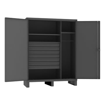 Wardrobe Cabinet, 3 Shelves, 7 Drawers