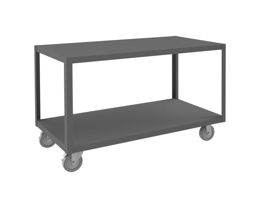High Deck Mobile Table, 2 Shelves