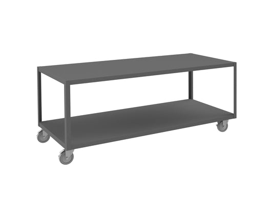 High Deck Mobile Table, 2 Shelves