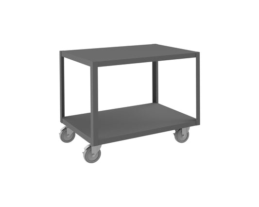 High Deck Mobile Table, 2 Shelves