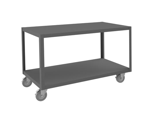 High Deck Mobile Table, 2 Shelves