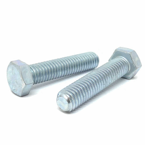 5/16-18x2" Hex Tap Bolts Grade 5 Full Thread Zinc