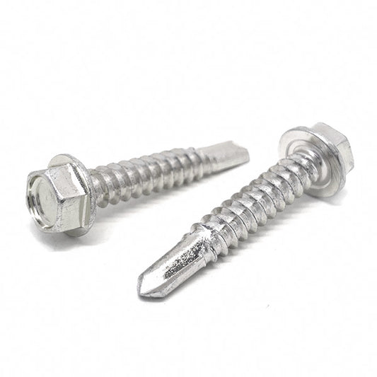 #10x1" Stainless Steel Unslotted Hex Washer Head #3 Point Self Drilling Screws