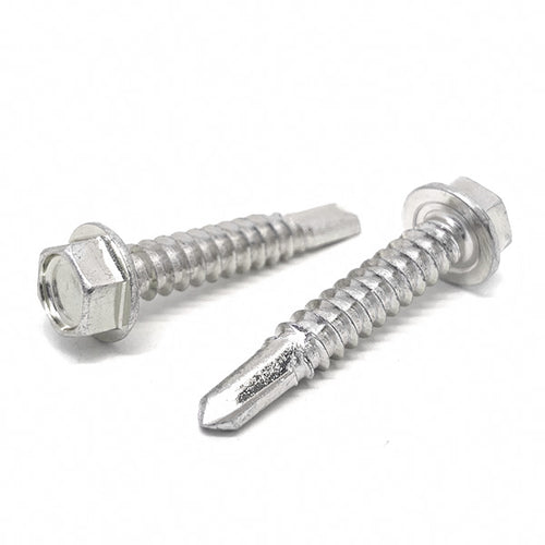 #6x1'' Stainless Steel Unslotted Hex Washer Head #2 Point Self Drilling Screws