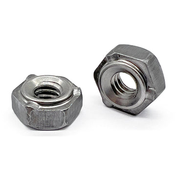3/8"-16 3 Prong Short Pilot Hex Weld Nuts