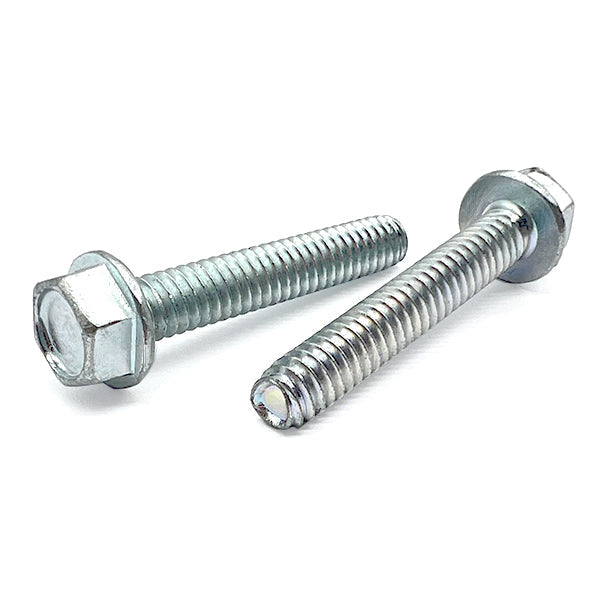 #6-32x3/8" Unslotted Indent Hex Washer Head Thread Rolling Screws Zinc Clear