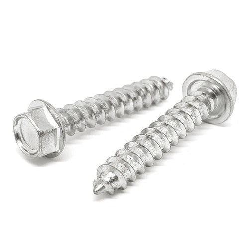 #10 18-8 Stainless Hex Washer Type A Self Tapping Screws (Pick Length & Qty)