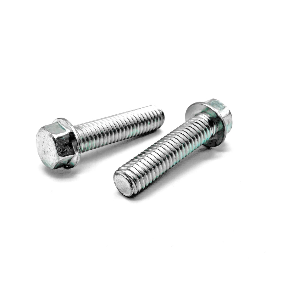 M6-1.0x20 Hex Flange Bolt Smooth Head Off Road Moto Hardware Zinc