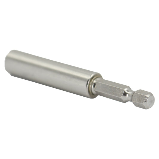 6" Long Stainless Steel Magnetic Bit Holder with Ring