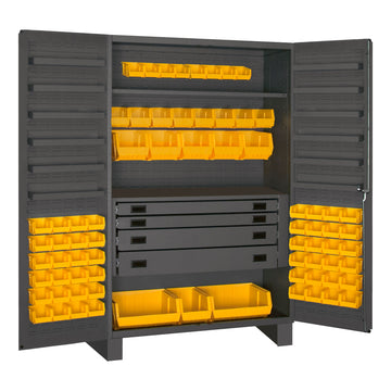 4 Drawer Cabinet, 2 Shelves, 72 Bins