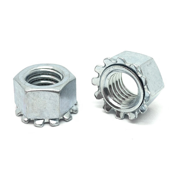 #10-24 Steel K Lock Nuts Zinc Clear