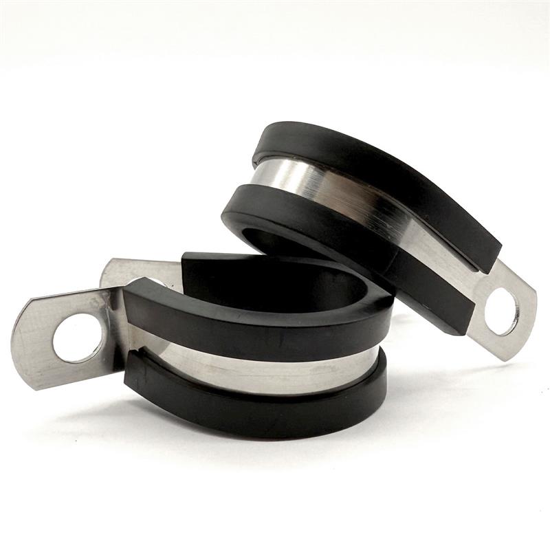 3/16" Stainless Steel Rubber Insulated Medium Duty Cable Clamp