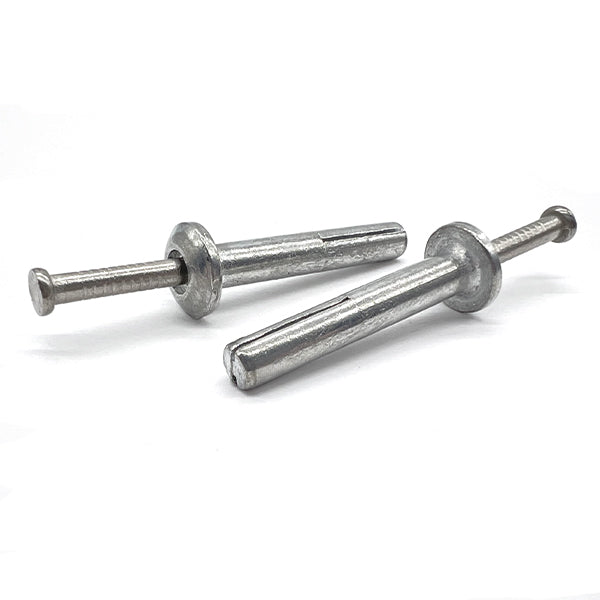 1/4"x1-1/4" Mushroom Head Hammer Drive Anchors Zinc Alloy w/ 304 Stainless Steel Nails
