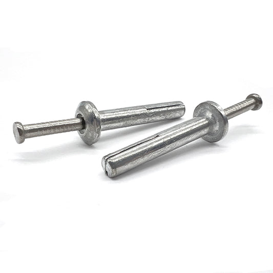 1/4"x2" Mushroom Head Hammer Drive Anchors Zinc Alloy w/ 304 Stainless Steel Nails