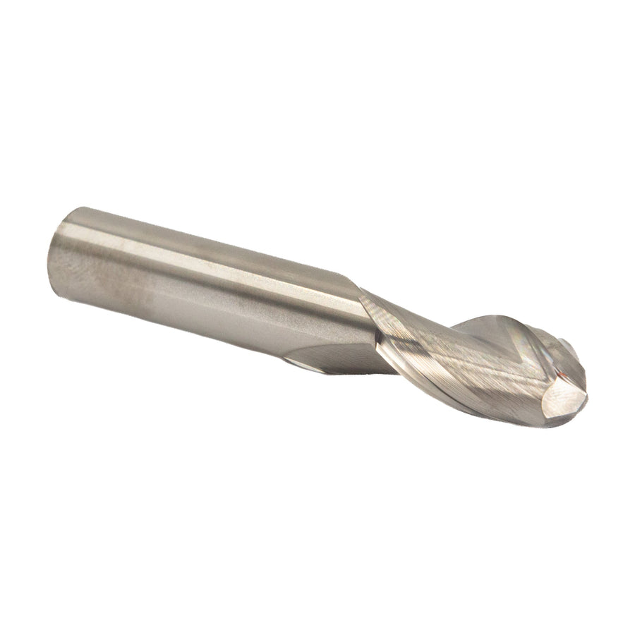 1/4" Carbide 2 Flute Single End Ball End Mill