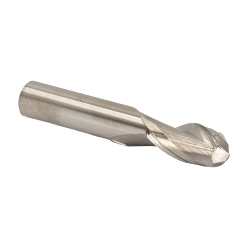 1/8" Carbide 2 Flute Single End Ball End Mill