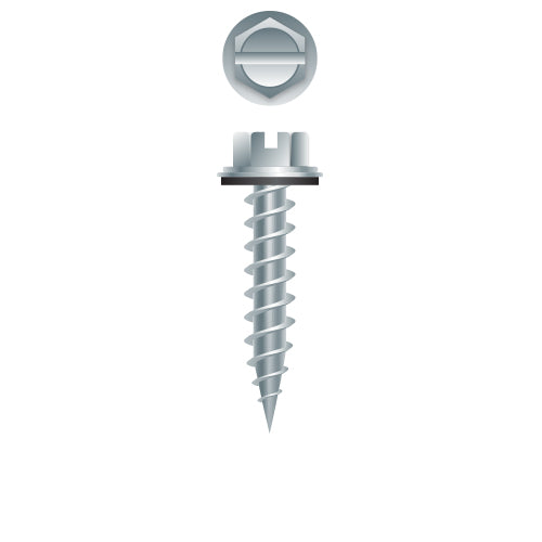 #10 SLT Strong-Point Hex Washer Head w/NEO 10 x 1, 5/16 A.F., Zinc