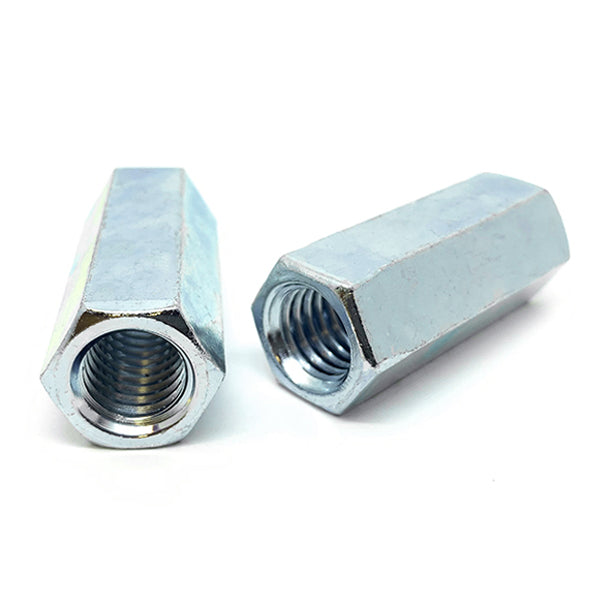 1/2"-20 x 1-1/4" Steel Coupling Nuts Zinc