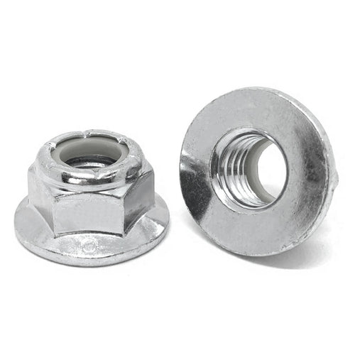M8-1.25 A2-70 Stainless Steel Nylon Insert Hex Flange Lock Nuts