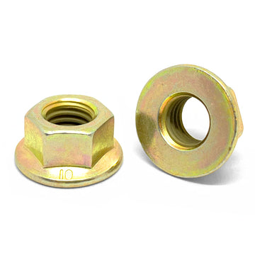 M6-1.0 Class 10 Hex Flange Nuts Zinc Yellow