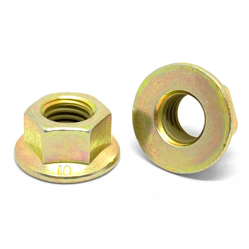 M6-1.0 Class 8 Hex Flange Nuts Zinc Yellow