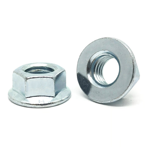 M5-0.8 Class 8 Hex Flange Nuts Zinc Clear
