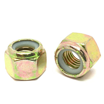 1"-14 Grade 8 Hex Nylon Insert Lock Nuts Zinc Yellow