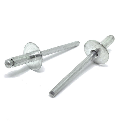 3/16" Dia 1/4"-3/8" (66)  Grip - Oversized Head Blind Rivets Aluminum/Aluminum Mandrel