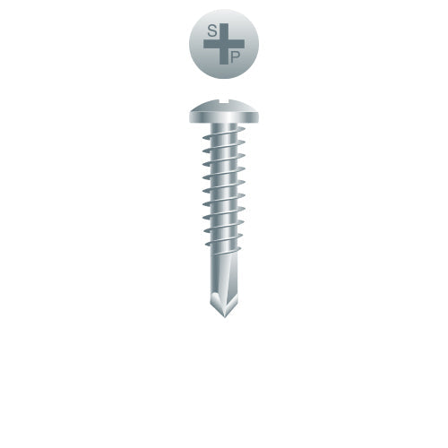 #8 Strong-Point Pan Head 8-18 x 3/8, PH, Zinc
