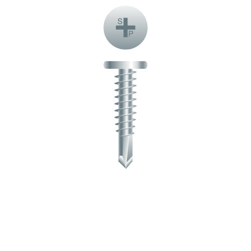 #10 Strong-Point Pancake Head 10-16 x 1-1/2, PH, Zinc