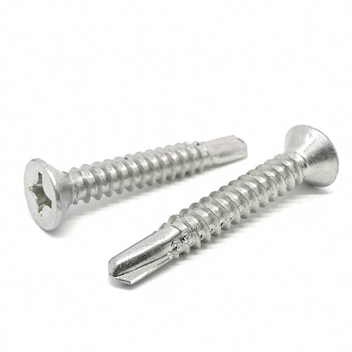 #10x1-1/4" Stainless Steel Phillips Flat Head #3 Point Self Drilling Screws