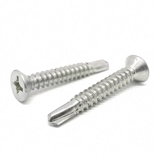 #10x1" Stainless Steel Phillips Flat Head #3 Point Self Drilling Screws