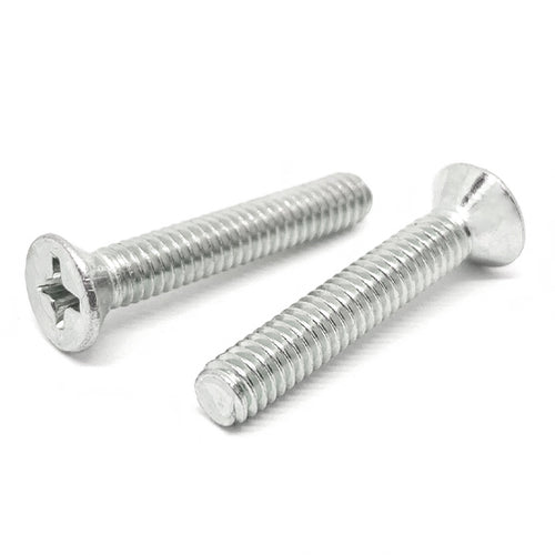 #6-32x1/2" Stainless Steel Phillips Flat Head Machine Screws Steel