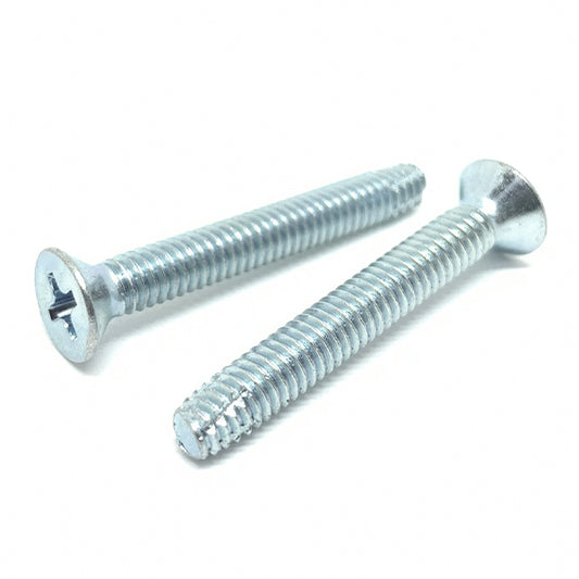 1/4-20x2-1/4" Phillips Flat Head Type F Thread Cutting Screws Zinc