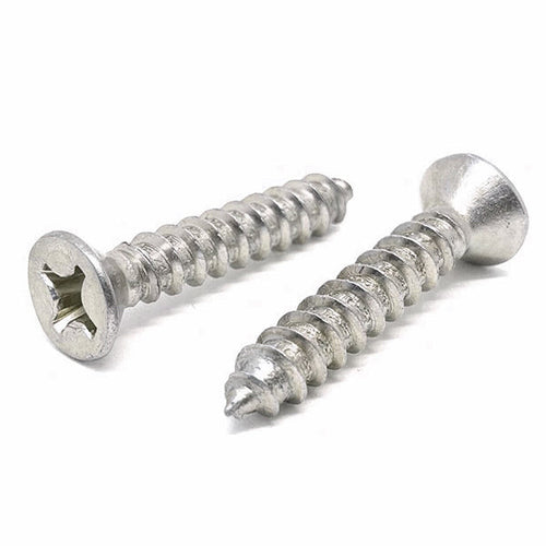 #10 316 Stainless Steel Phil Flat Type A Self Tapping Screws (Pick Length&Qty)