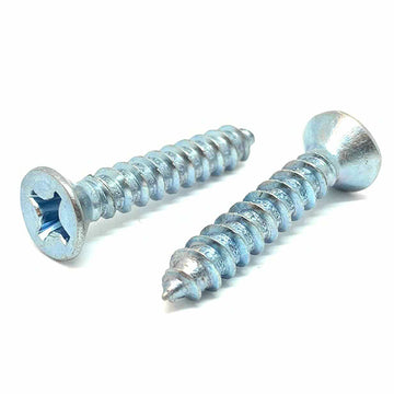 #10X1" Phillips Flat Head Type AB Self Tapping Sheet Metal Screws Zinc