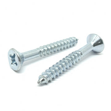 #8x2-1/2" Phillips Flat Head Wood Screws Zinc Clear