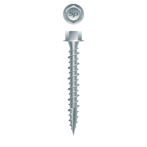 #10 Hi-Strong-Point Hex Washer Head 10-14 x 2-1/2, Hi-Low, Type '17', Strong-Shield
