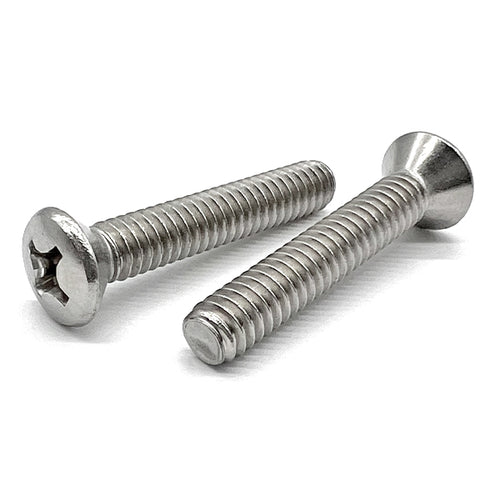 #4-40x1-1/2" 18-8 Stainless Steel Phillips Oval Head Machine Screws