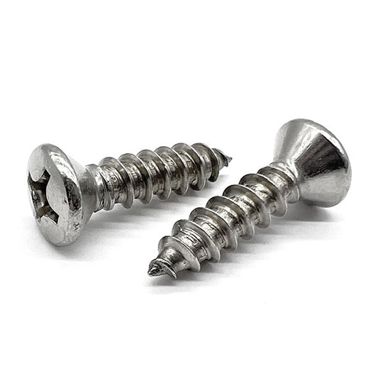 #10-12x1" 316 Stainless Steel Phillips Oval Head Type A Self Tapping Screws